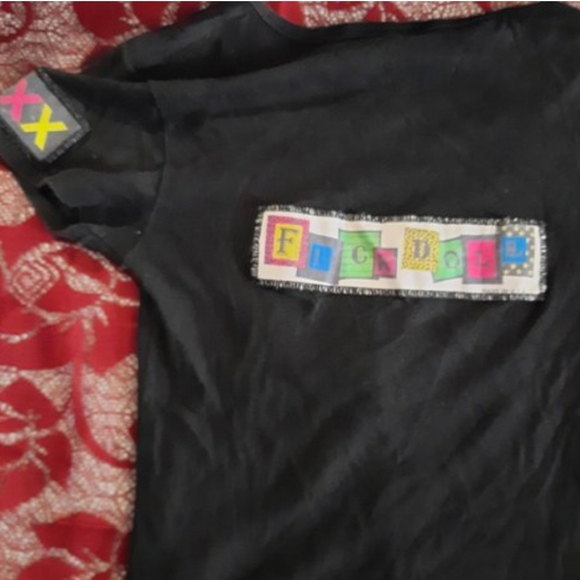 Extremely VINTAGE & RARE baby tee by Paper Doll Prod! 🖤☠🖤☠🖤 - Picture 2 of 4